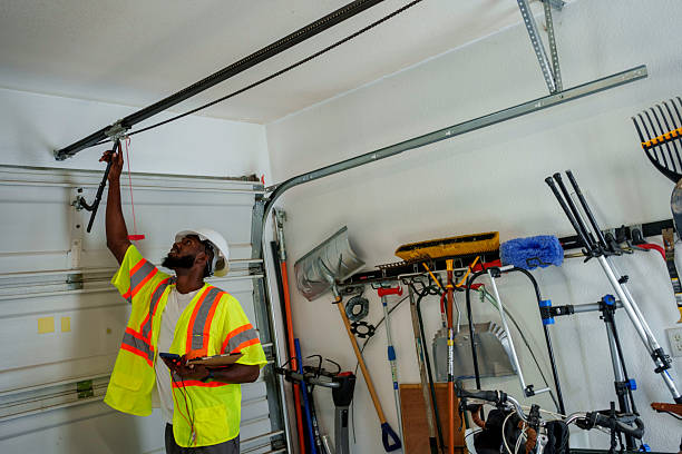 Professional Garage Door Panel Replacement technician working in Hazleton, PA